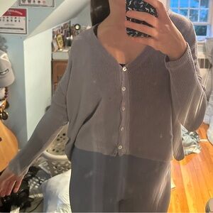 Urban Outfitters Lavender Button-Up Cardigan